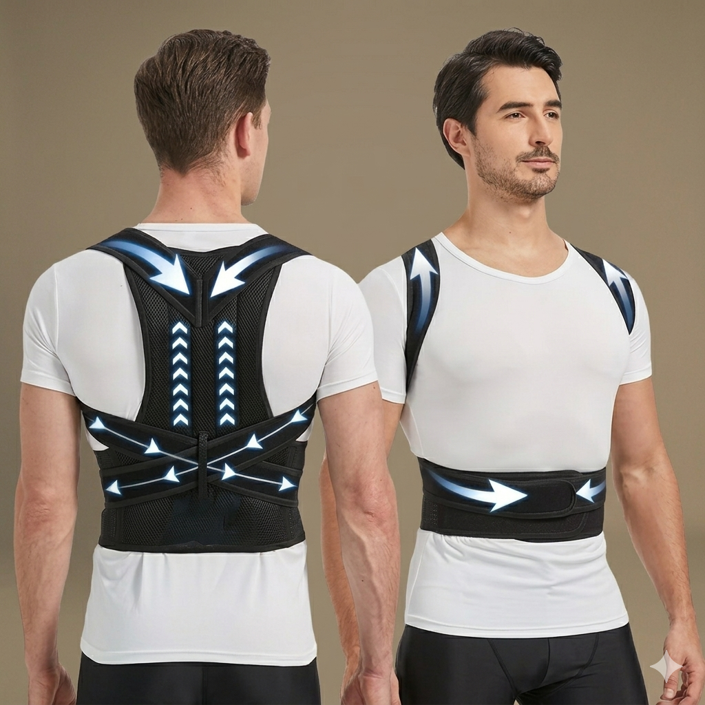 Correcteur de Posture Ajustable – Confort & Maintien Optimal